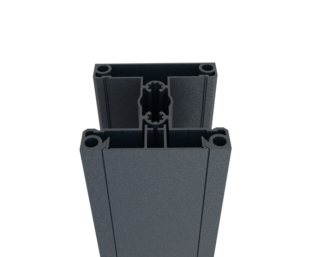 Set hliníkového stĺpika 70x70 a krytky - 6000mm R7016