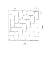 Dizajnový 3D plech, t1,2mm - Zn