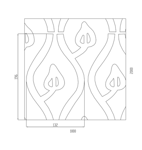 Dizajnový 3D plech, t1,2mm - Zn