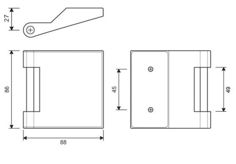 Záves pre sklenené dvere AISI304 office