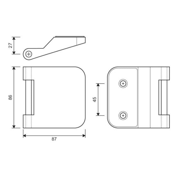 Záves pre sklenené dvere AISI304 office