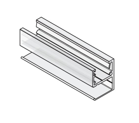Zasklenie pevné - profil U AL elox