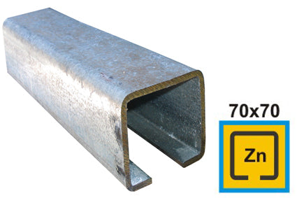 Profil vodiaci spodný, pozinkovaný Zn,