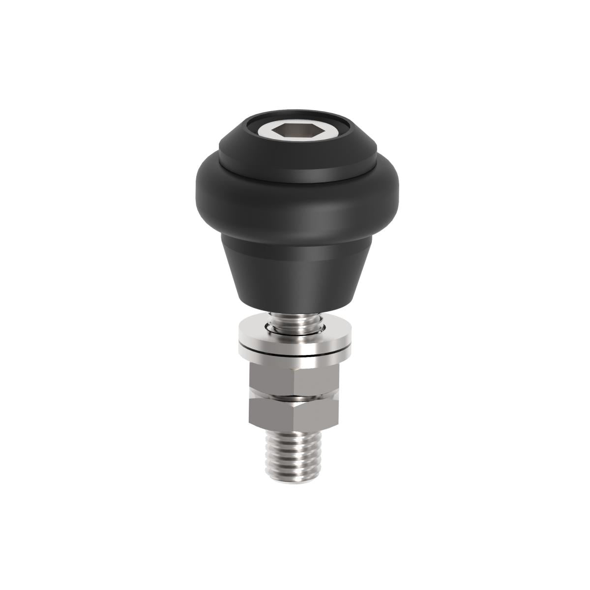 Koliesko-nylonové s gumovým prstencom, INOX