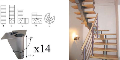 Schodisko SEGMENT NS240 V2830-2570mm, set 14x segment