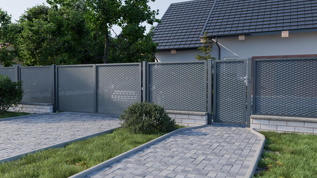 Brána hliníková 2kr. 4000x1500mm ťahokov antracit