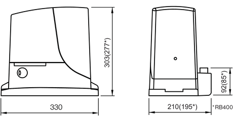 NICE pohon pre posuv. brány, HI-SPEED