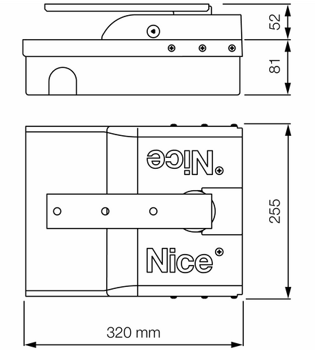 Sada podzemných pohonov pre dvojkrídlovú bránu