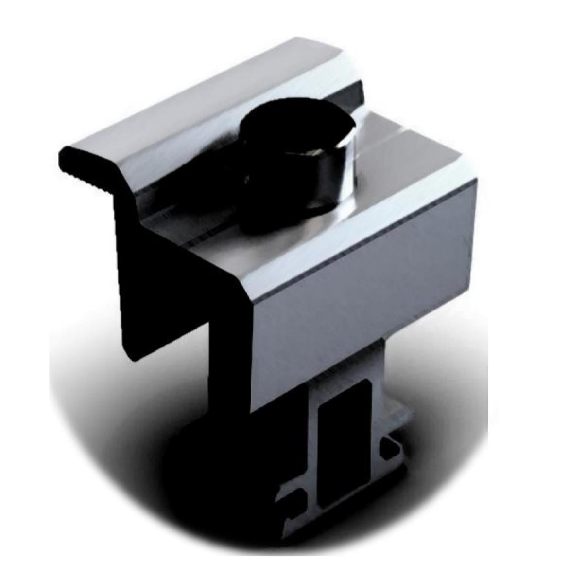 Koncová svorka 27,5-35mm rámu fotovoltického panela - čierna