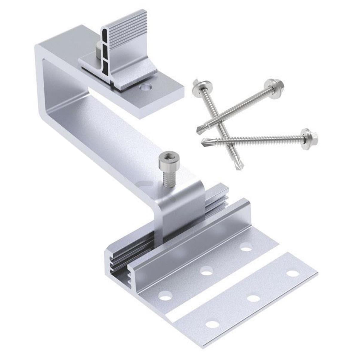 Strešný hák hlinikový nastaviteľný - set škridla keramika/betón