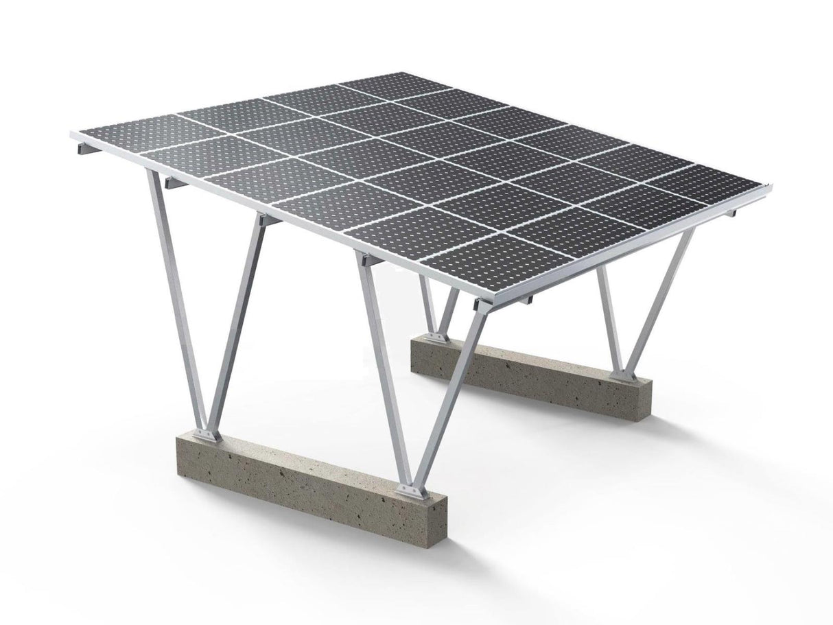 Carport pre 2 vozidlá - set s FV panelmi