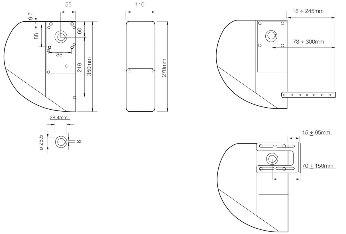 Priemyselný  pohon s enkoderom pre sekčne brány do 35m2