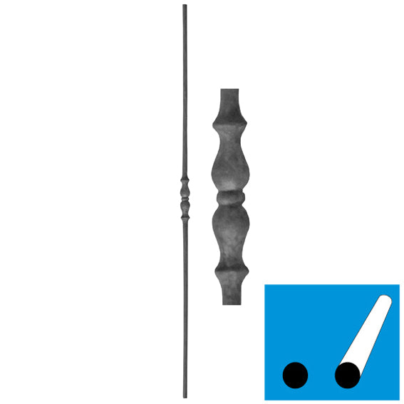 Tyč kovaná h1000, b25, D12mm