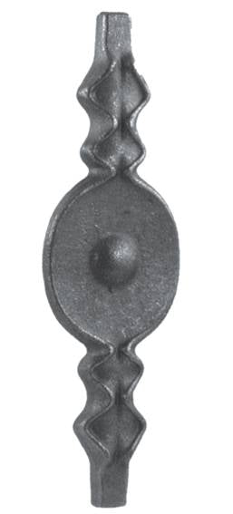 Tyč kovaná-element 12x12, h200x60mm