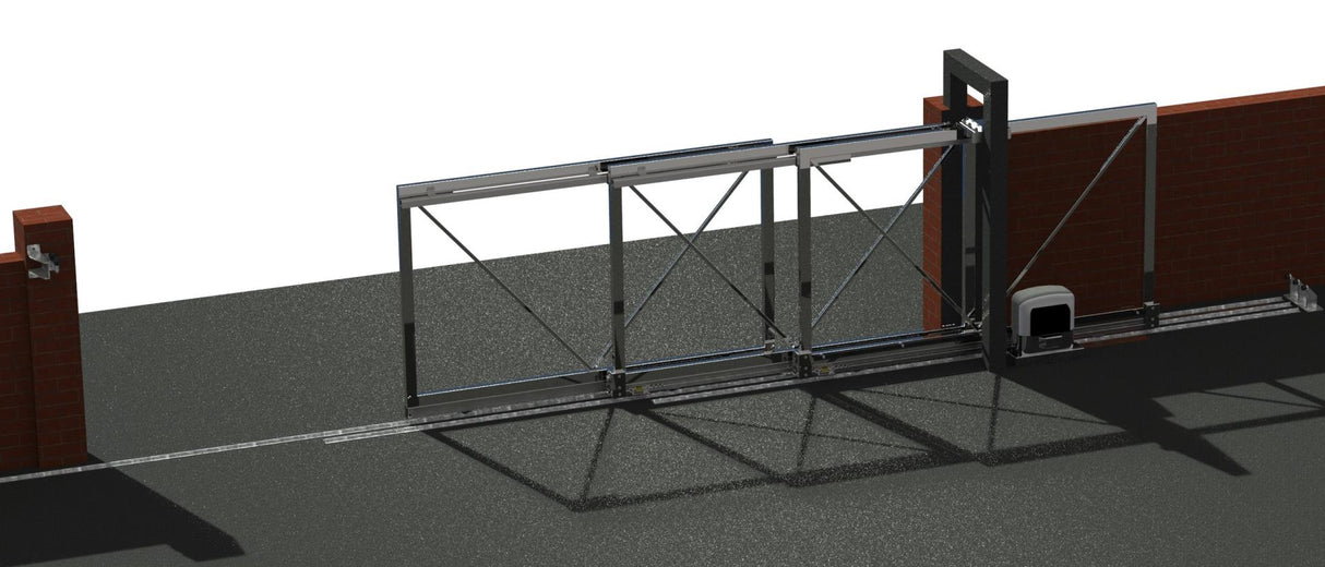 Teleskopický systém pre kol. bránu do 15m, 3dielna