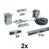 Teleskopický systém pre kol. bránu do 15m, 3dielna