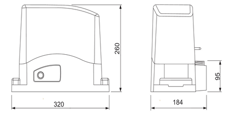 KEY pohon pre posuv. brány, kit, max 800kg,