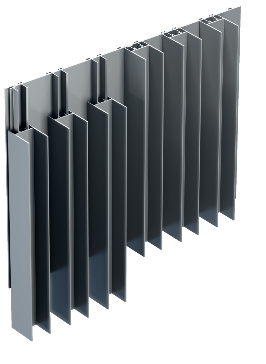 Hliníkový fasádny adaptér - 6000mm RAL7016