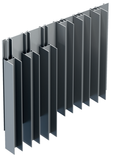 Hliníkový fasádny adaptér - 6000mm RAL7016