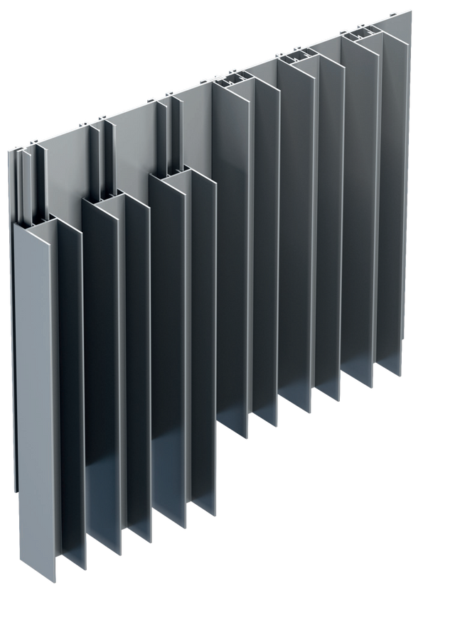 Hliníkový fasádny adaptér - 6000mm RAL7016