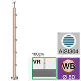 Stĺpik BUK (BEECH) D50/5x12mm, H1000, VK-rovina