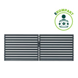 Brána 2kr. Oceľová SAFIR 4000x1500mm, Grafitová sivá