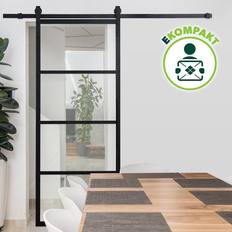 Dvere s kovaním Klasiko Hliníkové 01 čierne CLR