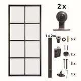 Dvere s kovaním Simplex Hliníkové 02 čierne FST