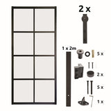 Dvere s kovaním Klasiko Hliníkové 02 čierne FST