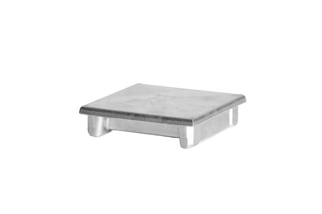 Hliníková zátka stĺpika 100x100 plochá - natural