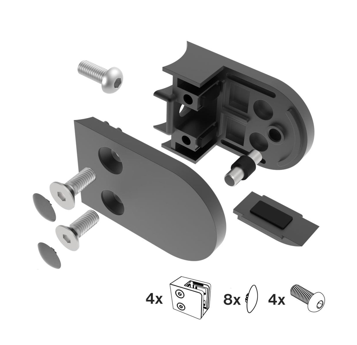 Držiak výplne skla - set