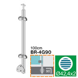 Nerezový stĺpik - bočné kotvenie - obojstranný AIS