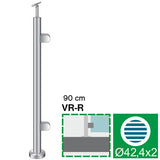 Stĺpik, vrchné kotvenie - pravý AISI304, D42,4/2xm