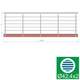 Nerezové zábradlie, AISI304, 6000x1000mm, BR