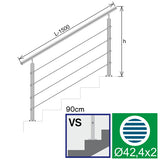 Nerezové lankové zábradlie na schody, 1500x900mm