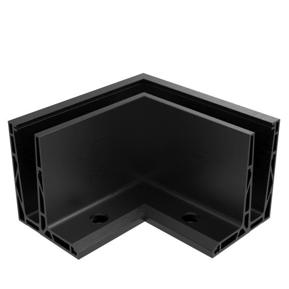 Celosklenené zábradlie-roh. profil-vrchné kotvenie