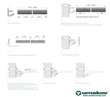 Presklená strieška hliník profil -2°