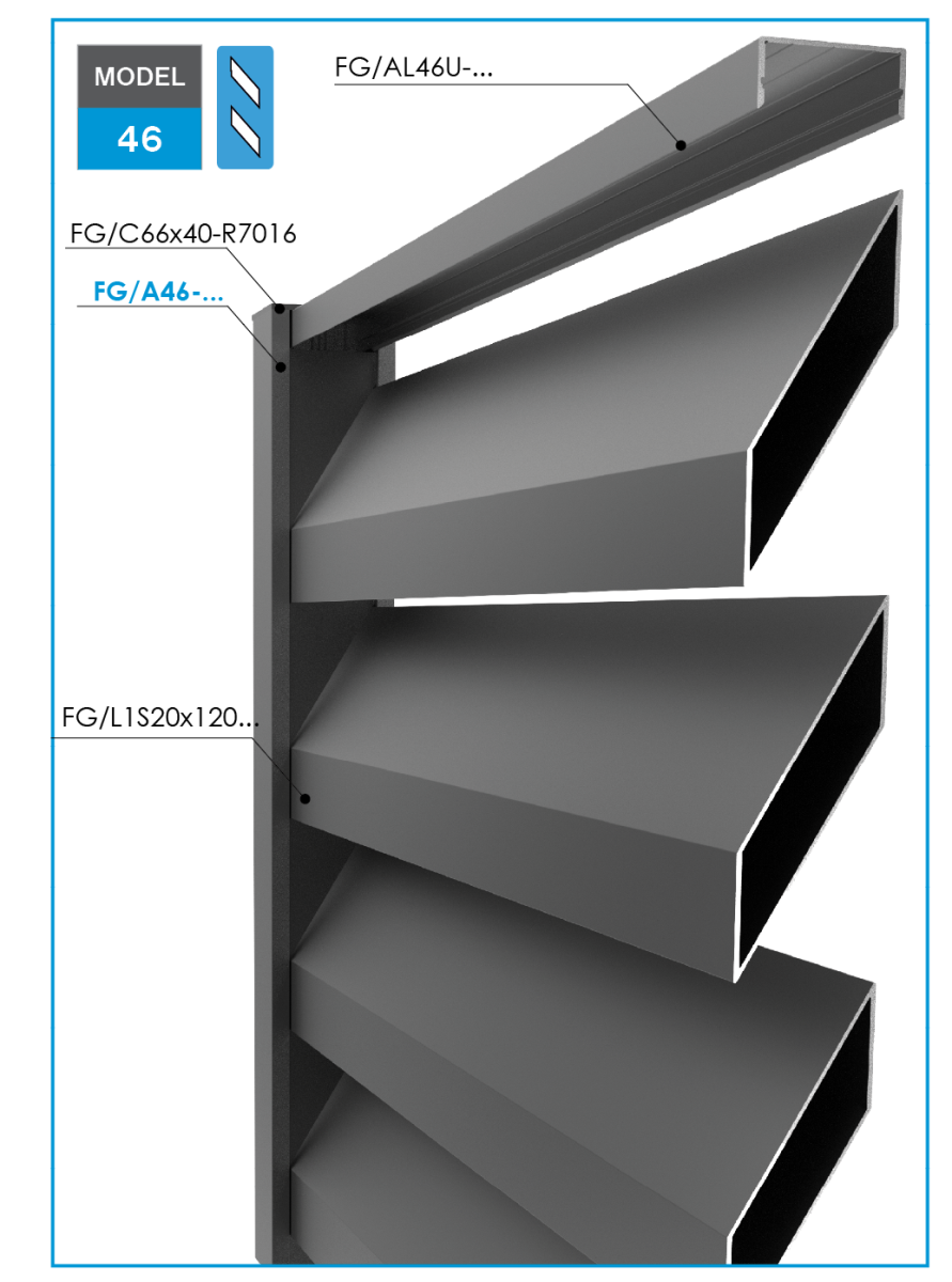 Hliníkový U-adaptér 50x20-6000mm R7016