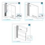 Hliníkový plotový adaptér pre tabuľové výplne 1-8mm - 1850mm