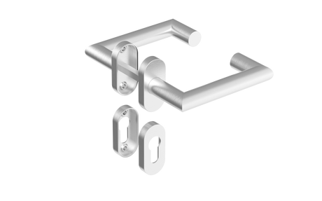 Kľučka so štítkom - pár, AISI 304, K320