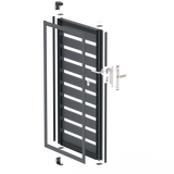 Hliníková jednokrídlová brána 1,025x1,50m s výplňou 20x100 R7016 - set