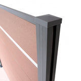 Hliníková priečka vrchná, 1820mm antracit pre WPC plotové dosky