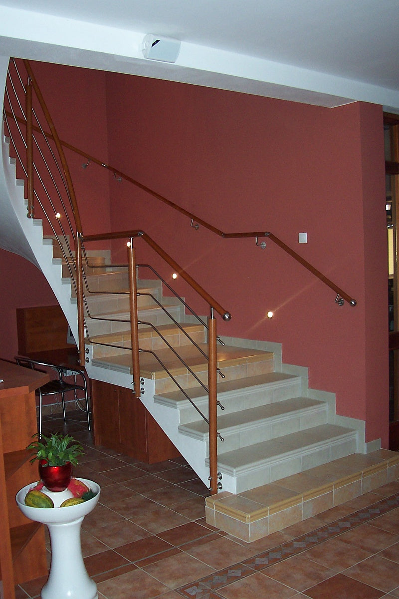 Stĺpik BUK (BEECH) D50mm, 5xd12mm, H1000, BK-Sch