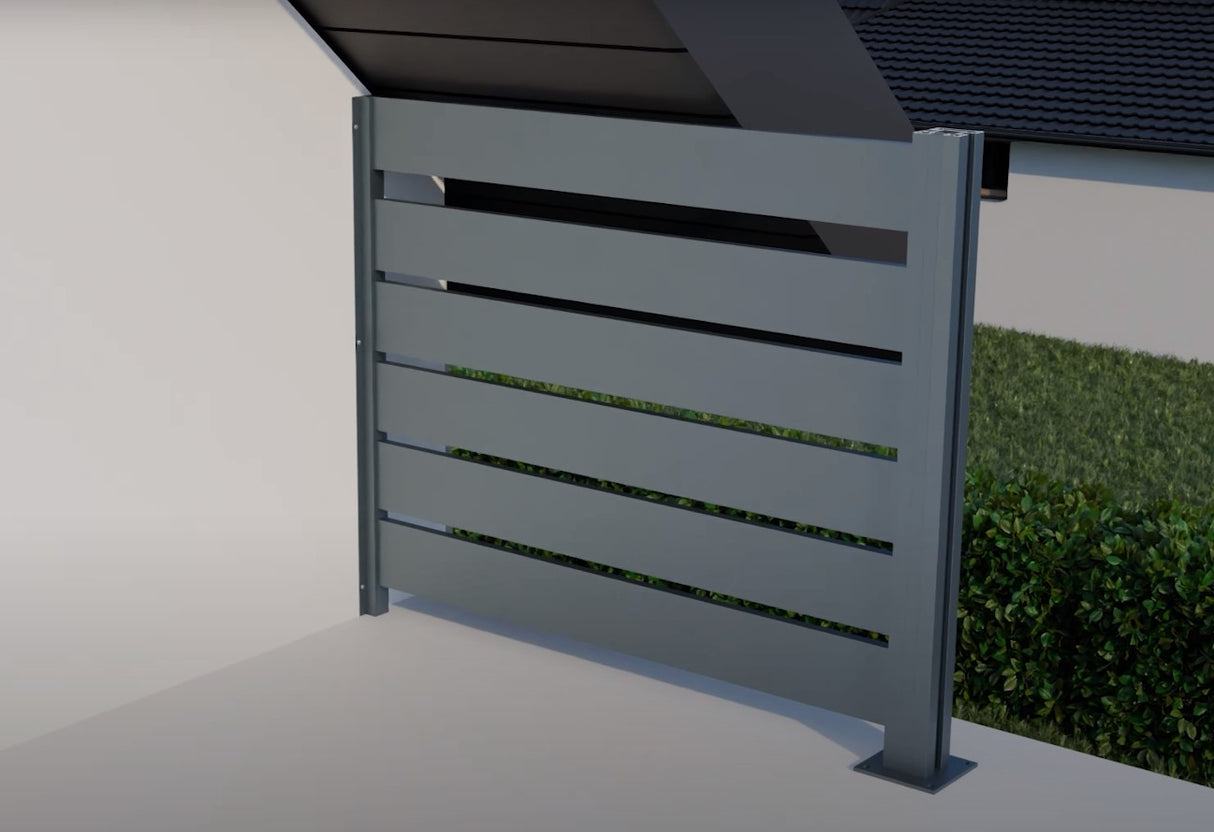 "F" profil 1850mm na montáž plotovej výplne do rámu, antracit