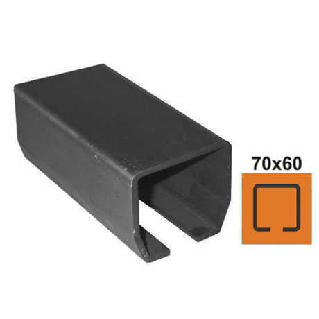 Profil vodiaci spodný Fe, 70x60x3,5mm, L3m