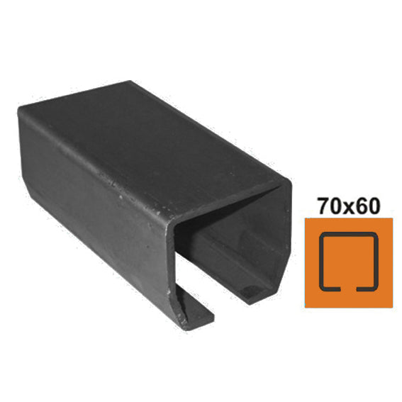 Profil vodiaci spodný Fe, 70x60x3,5mm, L6m