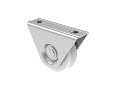 Kladka pojazdu nylonová - komplet - V, INOX, D80