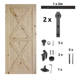 Dvere drevené EKO02 s kovaním Klasiko-SB