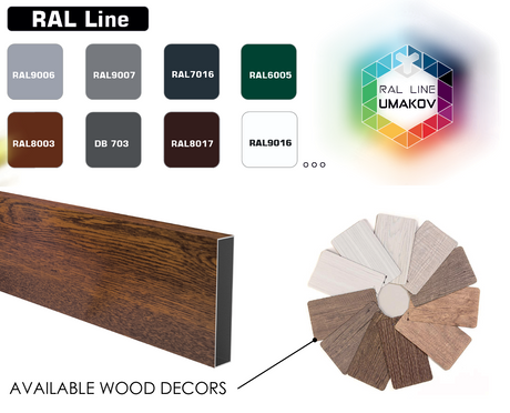 Hliníková plotová výplň 20mm na dopyt farba/drevodekor