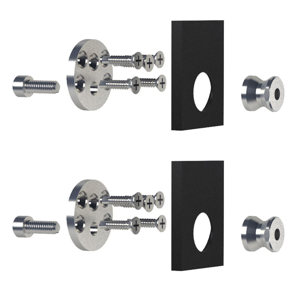 Jednostranné uchytenie madla, BLACK